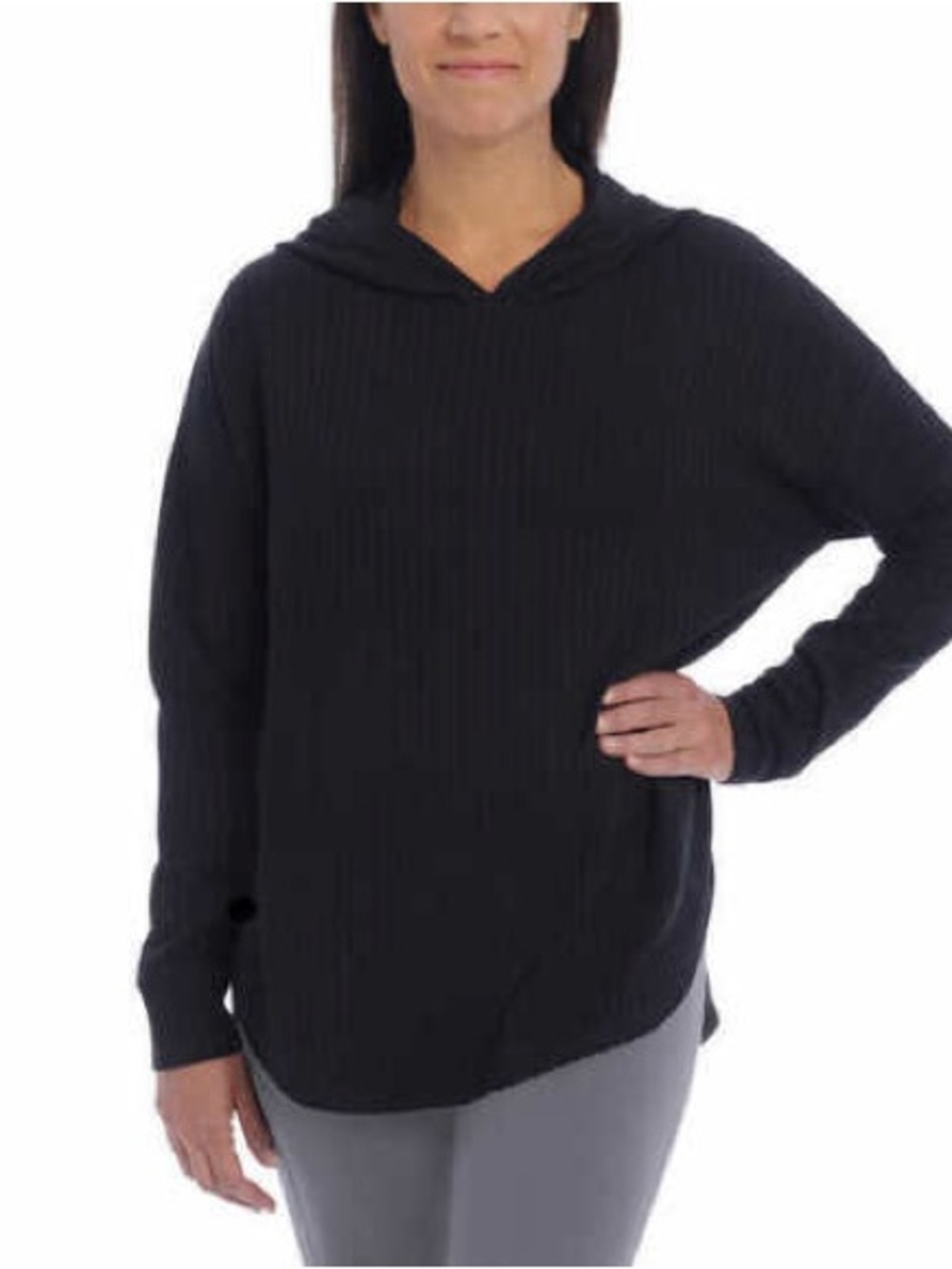 CHASER Ladies' Thermal Hoodie - Black - Size L- 1532868